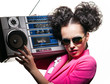 Girl  with a tape recorder