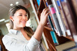Female student at the library