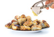 Foto: Garlic sauce over plate with fried fish Garlic sauce over plate with fried fish