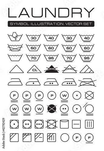 Vector: Laundry Symbols Collection Laundry Symbols Collection