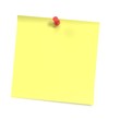 Sticker note with white background