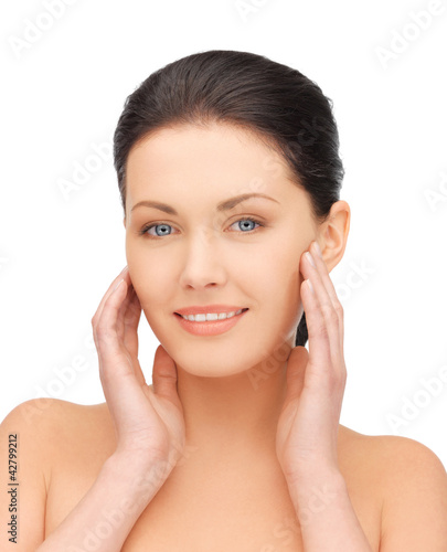 Photo: face and hands of beautiful woman face and hands of beautiful woman