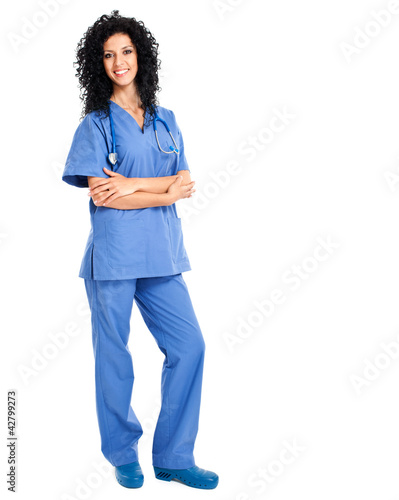 Photo: Full length beautiful doctor portrait Full length beautiful doctor portrait