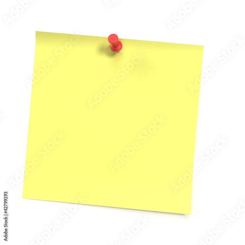 Photo: Sticker note with white background Sticker note with white background