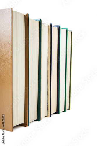 Photo: stack of books on a white background stack of books on a white background