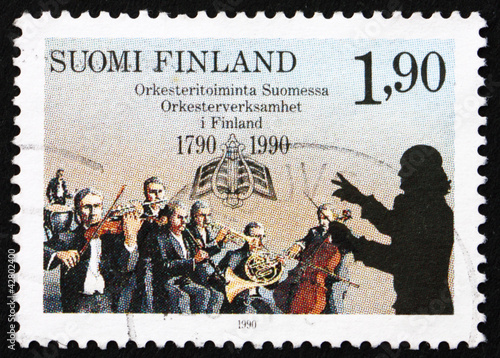 Photo: Postage stamp Finland 1990 Finnish Orchestras Postage stamp Finland 1990 Finnish Orchestras