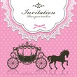 Vintage Invitation Luxury carriage design