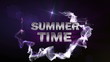 SUMMER TIME Text in Particle (Double Version) Blue - HD1080