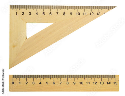 Photo: Wooden triangle and line Wooden triangle and line
