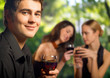Foto: Young man with red wine Young man with red wine