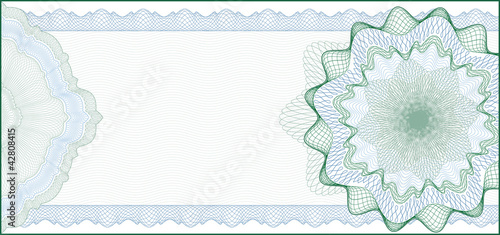 Vector: Elegant Guilloche Background for Gift Certificate, Coupon or Ban Elegant Guilloche Background for Gift Certificate, Coupon or Ban