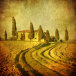 vintage tuscan landscape