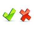 Vector: icône validation annulation icône validation annulation