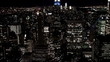 New York City. Bird's-eye view at night. Time lapse.