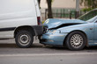 Two crashed cars
