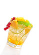 Sommercocktail gelb mit Jelly gelb und grün