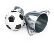 Illustration: trophy silver cup football trophy silver cup football