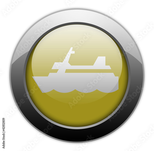 Illustration: Yellow Metallic Orb Button "Cruise Liner" Yellow Metallic Orb Button "Cruise Liner"