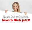 nutze deine chance, bewirb dich jetzt mädchen frau