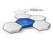 Vector: abstract follow us icon abstract follow us icon