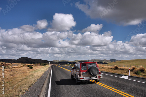 Photo: New Zealand road in Waikato region New Zealand road in Waikato region