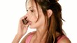 a lady quarreling on the telephone