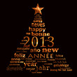 2013, sapin multilingue fond noir