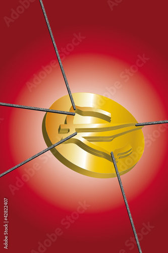 Vektor: Zerreissprobe rot Zerreissprobe rot