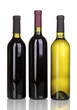 Bottles of great wine isolated on white