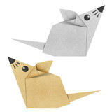 Origami mouse recycled papercraft