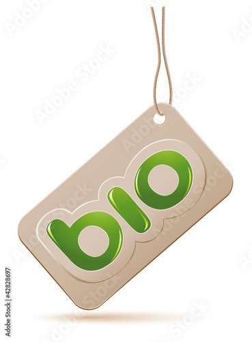 Vektor: Label with cord bio sign Label with cord bio sign