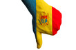 moldova national flag thumbs down gesture for failure made with