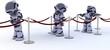 Robots waiting in line
