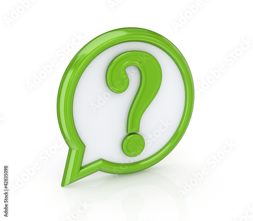 Illustration: Query sign icon. Query sign icon.