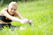 Photo: Attractive Woman stretching before Fitness and Exercise Attractive Woman stretching before Fitness and Exercise