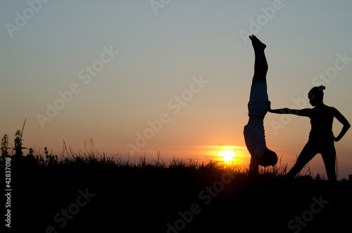 Photo: Acrobatic couple. Acrobatic couple.