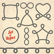 Set of ropes. Vector illustration.
