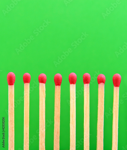 Photo: Reihe Streichhölzer Reihe Streichhölzer