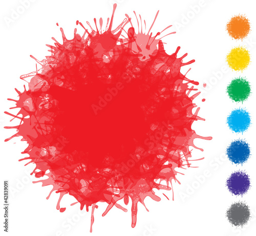 Vektor: Vector color blots - set of elements for design Vector color blots - set of elements for design