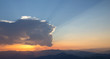 Sonnenuntergang im Gebirge