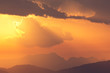 Sonnenuntergang im Gebirge