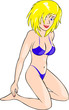 Girl in bath suit