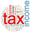 Wordcloud of Income tax