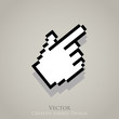 Vector: Web cursor pointer vector icon. Click internet symbol Web cursor pointer vector icon. Click internet symbol