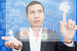 Business Man with Cloud Computing Concept