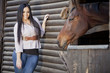 Girl in the stable