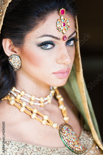 Photo: portrait of beautiful Indian bride portrait of beautiful Indian bride