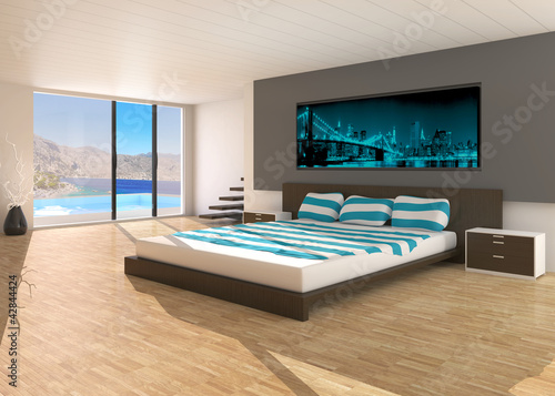 Photo: Modern interior of a bedroom Modern interior of a bedroom