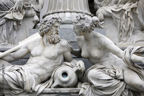 Photo: Detail of Pallas-Athene fountain, Vienna Detail of Pallas-Athene fountain, Vienna