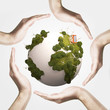 Earth and hands